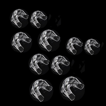 노인 틀니 임시 부분 전체 마우스피스 빠른 치아 미백 플라즈마 미백 표백 가속기 투명, 10개