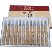 조각도 고급12p/ 목공예 목판화 우드카빙 미술수업준비물 화방용품 학생 전문가용 취미 목공방