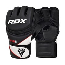RDX MMA 프로페셔널 글러브 격투 스포츠 펀치 백 스파링, L, Schwarz