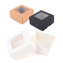 창문형 정사각 선물상자 선물박스 떡상자 답례떡 백설기 꽃상자 포장, 색상/사이즈, 대 - 화이트
