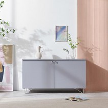 1200 세련된 높은거실장 다용도수납장 TV서랍장 받침대 거치대 티비다이, 그레이