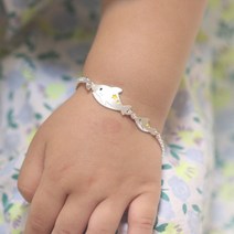 아기가 좋아하는 아기상어 미아방지팔찌 은925, 17＋2CM(주문제작5-7일)