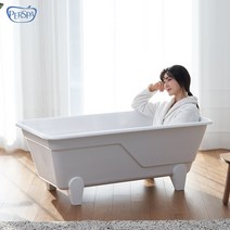 우인화학 퍼스파 프리언스 욕조 이동식 아크릴 가정용 반신욕 1인 예쁜 다리욕조, 1개