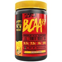 Mutant bcaa 9.7 보충제 미분화 아미노 에너지 지원 스택이 있는 bcaa 분말 348g, 12.8온스(1팩), Pineapple Passion