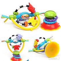 흡착식 딸랑이 회전볼 유모차 모빌 5개월 장난감