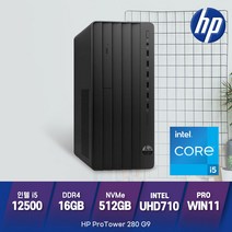 HP 프로타워 280 Pro G9 인텔 12세대 i5-12500 업무용 데스크탑, WIN11 PRO, 램 16GB/NVMe 512GB