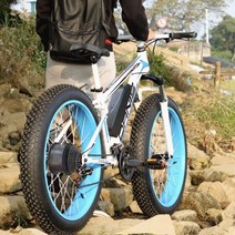 전동 팻바이크 자토바이 출퇴근용 MTB 바퀴큰 전기 자전거, A 24단10A45km, 48V, 0Ah