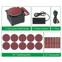 벨트샌더 미니샌딩기 사포기계 벨트 사포 샌딩기 추천 샌더기 밸트샌더 미니 벤치 디스크 샌더 샌딩 롤러 유연한 연장 막대 키트 전기 에지 숫돌 7 가변 속도 나무, set3 EU 플러그