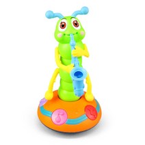 전자색소폰 색소폰리드Fun Musical Caterpillar Toy Interactive Singing Twist Worm Children's Light, 한개옵션0