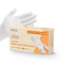 한컴라이프케어 다용도 니트릴장갑 화이트 SCA2200W, 100매, 중(M), 100개