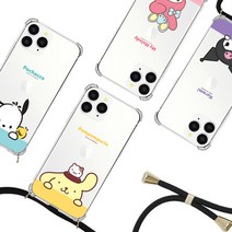 COZY 정품 산리오 매달리기 방탄젤하드 목걸이 스트랩 케이스 아이폰 13 미니 프로 맥스 12 11 XS XR XS맥스 SE3 SE2 8 7 플러스 아이폰케이스