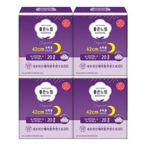 좋은느낌 에어핏 쿠션 수퍼롱 생리대 날개형, 20개입, 4개