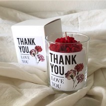 어버이날 스승의날 프리미엄 카네이션캔들, LOVE YOU, 복숭아, 레드