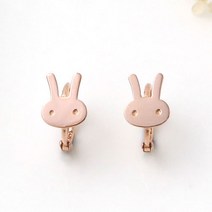 14K18K 토끼 미니 귀찌 초등학생 유아 원터치 귀걸이
