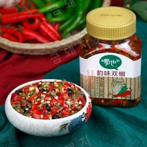 후난 특산품 요리 소스 辣椒酱 下饭菜, 참양고추 280g (아주매운맛)