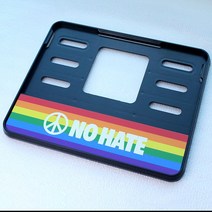 S-one 베스파 슈퍼커브 NO HATE 바이크 번호판가드, 블랙