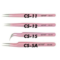 VETUS 비투스 CS-11 일자핀셋 분홍색 족집게, 1개