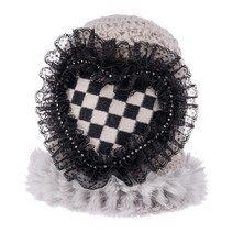 오리지널 스윗 소프트 토끼 모피 펀칭 핸드 후크 니트 더미 겨울모자뜨기 코바늘 비니브랜드 비니제작 손뜨개모자 여성