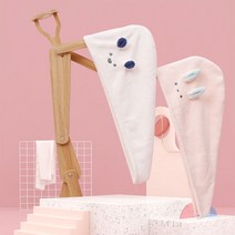 더시티오 헤어드라이수건 빨리 말르는 드라이 헤어타올, 연핑크, 1개