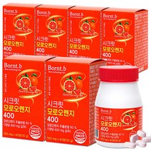 본트비 시크릿 모로오렌지 C3G 함유 모로실 시칠리아산 추출분말 500mgx60정, 60정, 6개