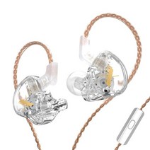내 귀에 행복 KZ EDX 크리스탈 컬러 1DD 다이나믹 이어폰 HIFI 베이스 이어, EDX 크리스탈 마이크