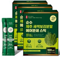 자연밭담 순수 제주 새싹보리 분말 에어분쇄 스틱 100개, 100개입, 3박스