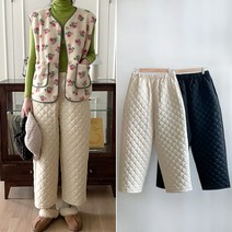 핑크홀릭 와플 디스코 항아리 물방울 누빔바지 패딩바지