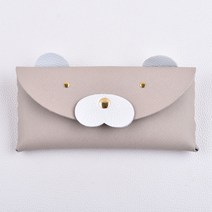 [레더키트]가죽공예DIY키트 곰돌이캐릭터 필통만들기 1세트 천연사피아노 7색-유치원 초중고 방과후 센터 수업재료, 사피아노, 베이지