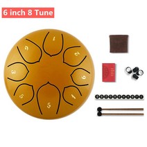 6inch Steel Tongue Drum Set Mini Hand Pan ith Drumstick Carrying Bag Percussion Musical Instruments, 02 6 inch 8 Tune