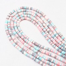 플랫 라운드 폴리머 클레이 비즈 칩 디스크 DIY 수제 보석 만들기 목걸이 찾기용 느슨한 스페이서 4mm 6mm, 6mm 350pieces1strand, 07