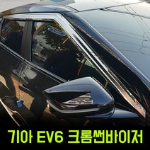 유투카 EV6 튜닝 2열 송풍구 커버 카본 몰딩 차량 용품, 유광카본 1P