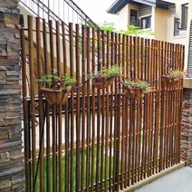 목재 담장휀스 대나무 담벼락 정원 테라스가림막 2m, 4. 높이 1.8m x 너비 2m