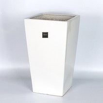 고급 키큰 긴 유광 화이트 사각 세라믹 도자기 화분 거실 대형 화분 옥상정원꾸미기