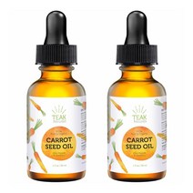 Teak Naturals 당근 씨 오일 캐롯 씨드30ml 2팩 100% Pure Carrot Seed Oil