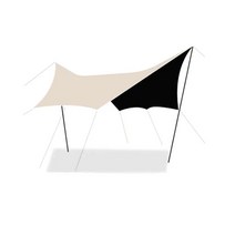 캐노피 천막 초대형 방수 그늘막 햇빛 차단 텐트, (육각형 비닐 업그레이드) 흐르는 금 5.2x4.2m