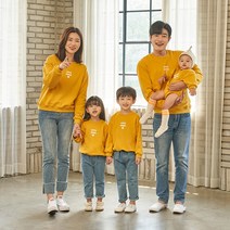 비다이어리 가족티 돌촬영 100일촬영 백일촬영 커플티 단체티 러브모얼 맨투맨 머스타드 돌~초등생 엄마 아빠 사이즈가족티 돌촬영 100일촬영 백일촬영 커플티 단체티