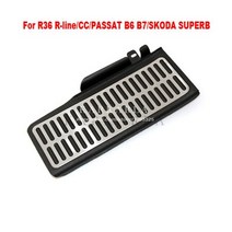 차량용 시거잭 폭스 바겐 골프 5 6 스테인레스 발판 페달 제타 Scirocco Passat CC TIGUAN Touareg Skoda O, 02 WHITE