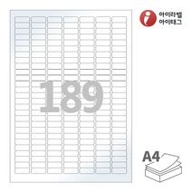 CL589LG 흰색광택레이저 189칸 A4라벨지, 50매