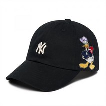 매장 정품 MLB 엠엘비 x 디즈니 도날드덕 언스트럭쳐 볼캡 NY Black