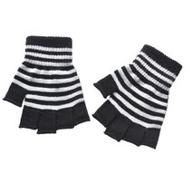 Touchscreen Halffinger Gloves Women Knitted Mitten Fashion Color Matching Glove Dropship