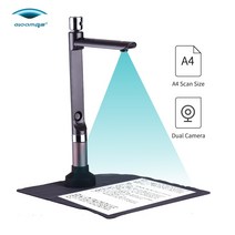 선명한 실물 화상기 스캐너 책 USB 문서 카메라 휴대용 hd 듀얼 카메라 a4 캡처 크기 다국어 ocr비디오 녹음pdf led 조명