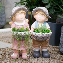 야외 펜션 정원 꾸미기 화분 환영인사 레트로 감성, 기타, 웰컴걸, 특대형