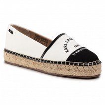 Espadrilles KARL LAGERFELD - KL80108 White Canvas w/Black
