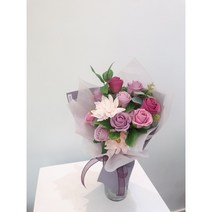 비누꽃 비누꽃바구니 비누꽃다발 용돈박스 플라워박스 꽃다발 꽃바구니 시들지않는꽃 향기나는선물 비누상품, 핑크