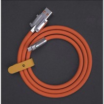 Type-c 번개 데이터 케이블 실리콘 120w 5A 빠른 충전 아연 합금 충전 케이블, 라이트닝 케이블 1m, 블루