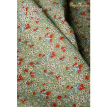 퀼트 수입린넨원단 광목 린넨 캔버스 누빔 피드색 지지미 원단 천 145x50cm 목가적 인 꽃 능직 면직물 diy 어린이 착용 천으로 침구 퀼트 장식 홈 b, 에나멜 그린, 1개