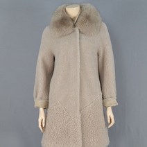 안지크 샤가 폭스퍼 양모 무스탕 코트