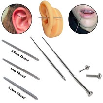 316L 외과 스테인레스 스틸 삽입 핀 테이퍼 스레드 테이퍼 Labret 립 피부 당겨 핀 도구 패션 바디 피어 싱 쥬얼리