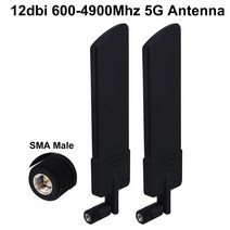통신안테나 6004900Mhz 5G 안테나 12dbi 옴니 5G LTE SMA 남성 3G 4G GSM 전체 주파수 지향성 부스터 증폭기 안테나 2 개, 1. CHINA, 1. 2pcs Black