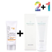 끈적임 없는 선 썬 크림 지우기 클렌징 필링 젤 밤 폼, 더e몰1 매직마일드선크림 2개_프로스킨아이크림 1개